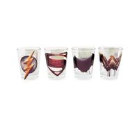DC Comics Lega Della Giustizia Film Loghi 1.5-Ounce Mini Shot Occhiali Set Di 4
