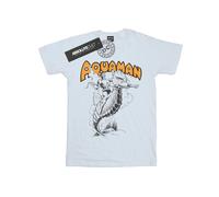 DC Comics Maglietta Aquaman Posa in Azione Ragazzi (BI15910)