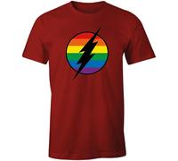 dc comics MEFLAHOTS010 - Maglietta da Uomo, Colore: Rosso, S