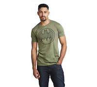 DC Comics Men's Batman 3D Regular Fit Crew Neck Short Sleeve T - Shirt, Green (Military Green Military), XX-Large (Manufacturer Size:XX-Large)