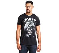 DC Comics Mens Crazed Joker Regular Fit Crew Neck Short Sleeve T-Shirt, Black (Black Blk), Medium