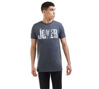 DC Comics Men's Joker Text T Shirt, Dark Heather, L UK