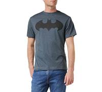 DC Comics Men's Mono Batman Mens T-Shirt Dark Heather T Shirt, Dark Heather Grey, M UK