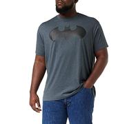 DC Comics Men's Mono Batman T-Shirt, Grey (Dark Heather), X-Large