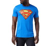 DC COMICS T-Shirt Manica Corta Superman Logo Blu Royal M