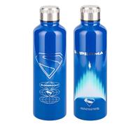 Paladone Borraccia in metallo blu Superman, con licenza ufficiale DC Comics, 500 ml, in acciaio inox, isolata, riutilizzabile, per scuola, sport, lavoro