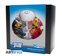 DC COMICS - Mirror mug & plate set - Justice League