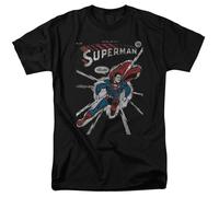 DC Comics Originals Superman "Cover Me" T-Shirt Uomo Nera Cotone Girocollo