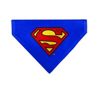 DC Comics Pet Bandana Superman Shield Logo Blue Red Yellow Slip On Collar Bandan
