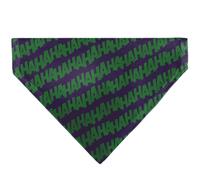 DC Comics Pet Bandana The Joker Laugh Hahaha Text Purple Green Slip On Collar Ba