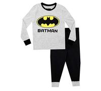 DC Comics Pigiama a Maniche Lunghe per Ragazzi Batman Vestibilitta Stretta Grigio 7-8 Anni