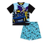 DC Comics Pigiama da ragazzo Batman, set pigiama corto Batman, biancheria da notte in cotone, abbigliamento da notte per bambini da 2-3 a 7-8 anni, Nero , 7-8 Years