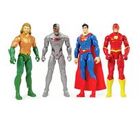 dc comics SUPER EROI Special Box Set 4 figurine Action FLASH SUPERMAN CYBORG AQUAMAN SuperHeroes - Altezza 30 cm