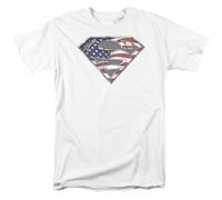 DC Comics - Superman - All American Shield - T-Shirt Unisex Per Adulti - Bianco