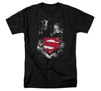 DC Comics Superman Darkest Hour T-Shirt Uomo Girocollo Cotone Nero Manica Corta
