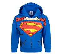 DC Comics Superman Felpa con Cappuccio Ufficiale Bambini, 100% Cotone, 2-3 Anni: 98cm, Blu
