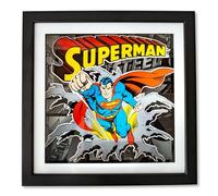 DC Comics Superman Flying 15 x 15 inch Wood Shadow Box Wall Art