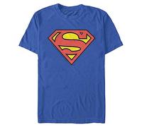 DC Comics Superman Logo T-Shirt, Royal, L Uomo