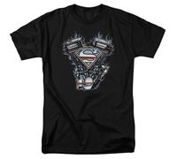 DC Comics - Superman - Logo V Twin - T-Shirt Corto Maniche Unisex Adulto - Nera