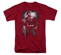 DC Comics - Superman - Luce Of The Sun - Adulto T-Shirt - Rosso