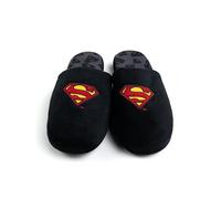 DC Comics Superman - Pantofole da uomo e donna, unisex, colore: nero, Nero , 42/43 EU