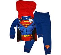 Superman Pigiama con Mantello Staccabile per Bambini - 7-8 Anni: 128cm