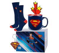 DC Comics Superman Regalo Per Lui - Calze Uomo & Tazza & Portachiavi 40-45