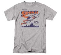 DC Comics - Superman - Saves The Day - Adulto Unisex T-Shirt - Grigio