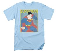 DC Comics - Superman - Semplice Poster - Adulto Unisex T-Shirt - Blu