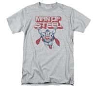 DC Comics Superman Steel Retro T-Shirt Uomo Maniche Corte Girocollo Cotone