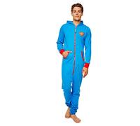 DC Comics Superman - Tutina da Uomo, Misura L, Colore: Blu, Blu, L