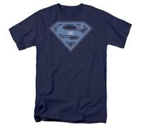 DC Comics - Superman - U N Shield - T-Shirt A Manica Corta Unisex Adulto - Blu