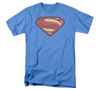 DC Comics Superman Uomo D'Acciaio Nuovo Maglietta Unisex Adulto Con Stemma Blu