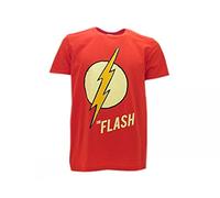 DC Comics T-Shirt The Flash Originale Maglia Serie TV Logo Fulmine Maglietta (S Adulto)