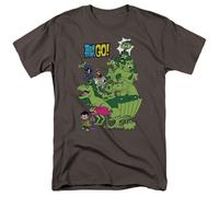DC Comics - Teen Titans Go - Beast Boy Stack - T-Shirt Unisex Adulta - Grigia