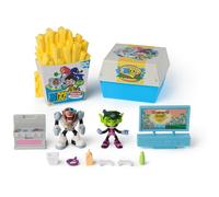 Teen Titans Go! Kitchen Chaos Dis-Play Set con Personaggi Beast Boy e Cyborg e Accessori, Set di Gioco, Giocattoli per Bambini e Bambine dai 4 Anni in su