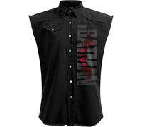 DC Comics - The Batman - Profile Logo - Sleeveless Stone Washed Worker Black M B