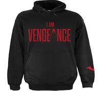 DC Comics - The Batman - Raining Vengeance - Felpa con Cappuccio Nera, Nero, S