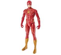 Dc comics, the flash, personaggio di flash da 30 cm, personaggio 30 cm con decorazioni originali del film the flash e 11 punti di articolazione, giocattolo per bambini dai 3 anni in su