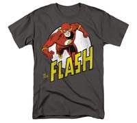 DC Comics - The Flash - Run Flash Run - Adulto Unisex T-Shirt - Grigio