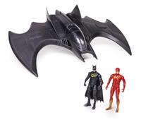 DC Comics, The Flash Ultimate Batwing Set The Flash y Batman figuras de acción, juego de 4 pulgadas para niños y niñas de 3 años en adelante