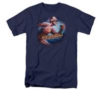 DC Comics - The Flash - Uomo Più Veloce - T-Shirt Manica Corta Unisex - Blu