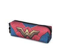 DC Comics Wonder Woman Emblem-Astuccio Quadrato HS, Blu Scuro, 21 x 7 cm