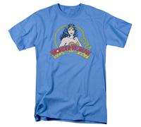 DC Comics - Wonder Woman - Maglietta Vintage Donna - Unisex Adulti - Blu