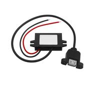 DC DC Step Down 12V to 5V 3A Micro USB Converter Car Charger Cigarette Lighter Mini USB Buck Converter(Ear USB,5V Cigarette Lighter)
