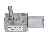 DC Gear Motor 24V, 10RPM High Precision Aluminum Brass Speed Reduction Motor with M8x33mm Thread for Window Opener Door Opener Small Winch