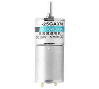 DC Gear Motor Micro, Low Speed CW CCW Permanent Magnet Automated Industry 24V XD25GA370 Using All Metal Gears Pure Copper Coils High Torsion Brushless Motor For Industrial (30rpm/min)