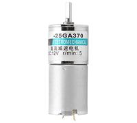 DC Gear Motor XD - 25GA370, 12V Low Speed Micro Motor with All Metal Gears, CW CCW Reversible Permanent Magnet Motor for Automated Industry Applications (5 giri/min)