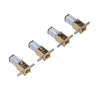DC Geared Motor 4 Pcs Set | 8RPM 13RPM 26RPM 68RPM Speed Reduction | Low Noise Double Shaft Turbine Gear Motor 6V | for Programmable Toys/Simulation Robots/Electronic Locks