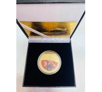 Dc Giustizia League Placcato Oro Moneta Set, Batman - Superman - Flash - Cyborg